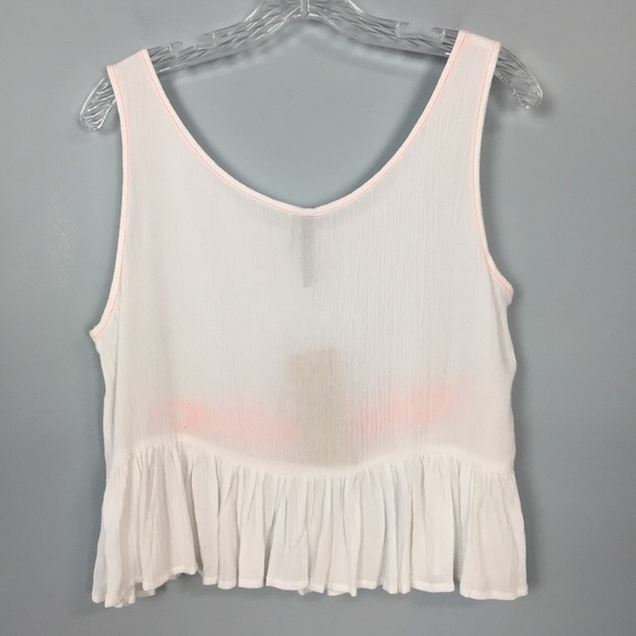 PAPER Crane Embroidered Boho Peplum Tank Top - Picture 8 of 16